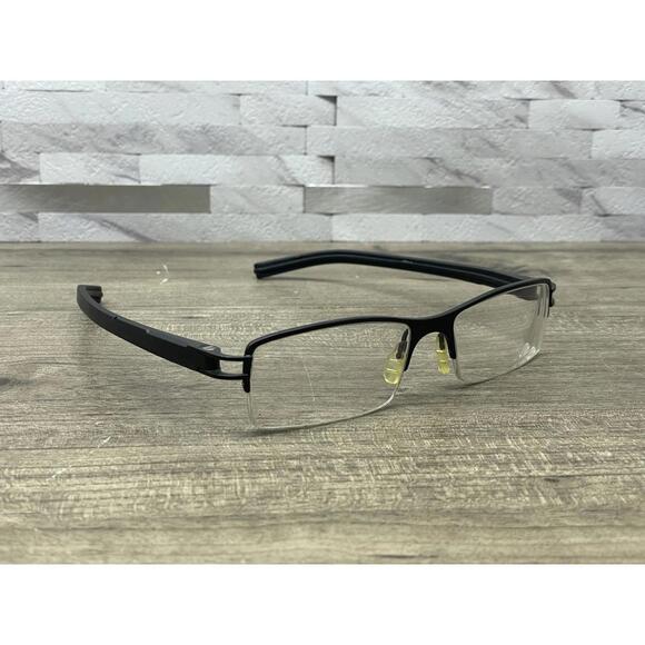 TAG HEUER TH 7621 001 Satin Black Half Rim EYEGLASSES Avant Garde *FRAMES ONLY